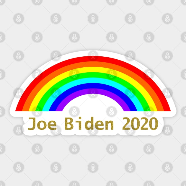 Joe Biden Rainbow Sticker by ellenhenryart